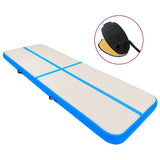 Vidaxl Gymnastics Matte mit Pumpenblasable 300x100x15 cm PVC Blau
