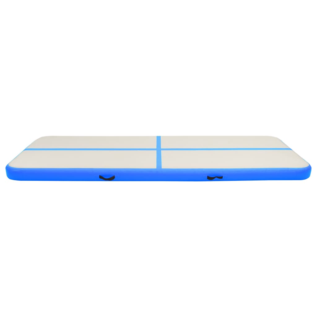 Mat de gymnastique Vidaxl avec pompe gonflable 400x100x15 cm en PVC bleu