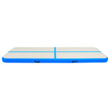 Mat de gymnastique Vidaxl avec pompe gonflable 400x100x15 cm en PVC bleu