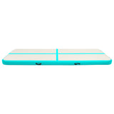 Vidaxl Gymnastics Matte mit Pumpen aufblasbar 400x100x15 cm PVC Grün