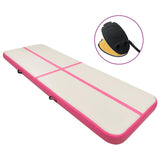 Vidaxl Gymnastics Matte mit Pumpen aufblasbar 500x100x15 cm PVC Pink