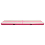 Vidaxl ginnastics tappetini con pompa gonfiabile 600x100x15 cm pvc rosa