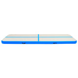 Vidaxl Gymnastics Mat med pump Uppblåsbar 600x100x15 cm PVC Blue