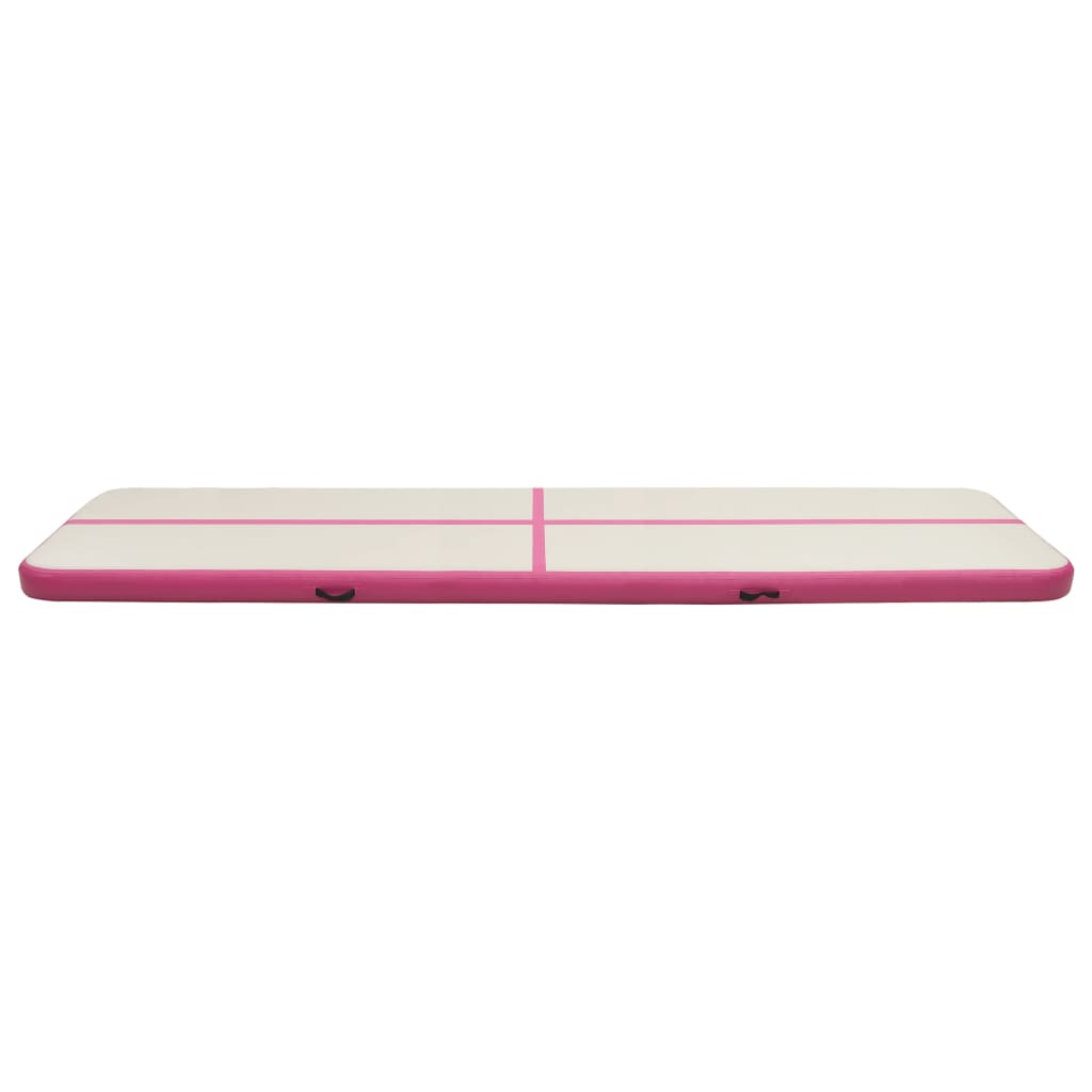 Vidaxl gymnastics mat with pump inflatable 800x100x15 cm PVC pink