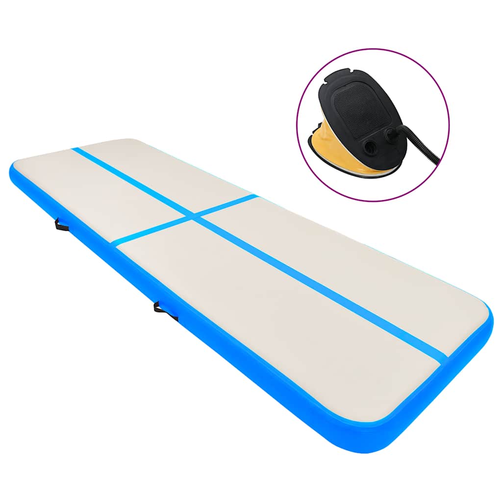 Vidaxl Gymnastics Matte mit Pumpenblasable 800x100x15 cm PVC Blau