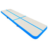 Mat de gymnastique Vidaxl avec pompe gonflable 800x100x15 cm en PVC bleu