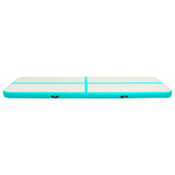 Vidaxl Gymnastics Matte mit Pumpen aufblasbar 800x100x15 cm PVC Grün