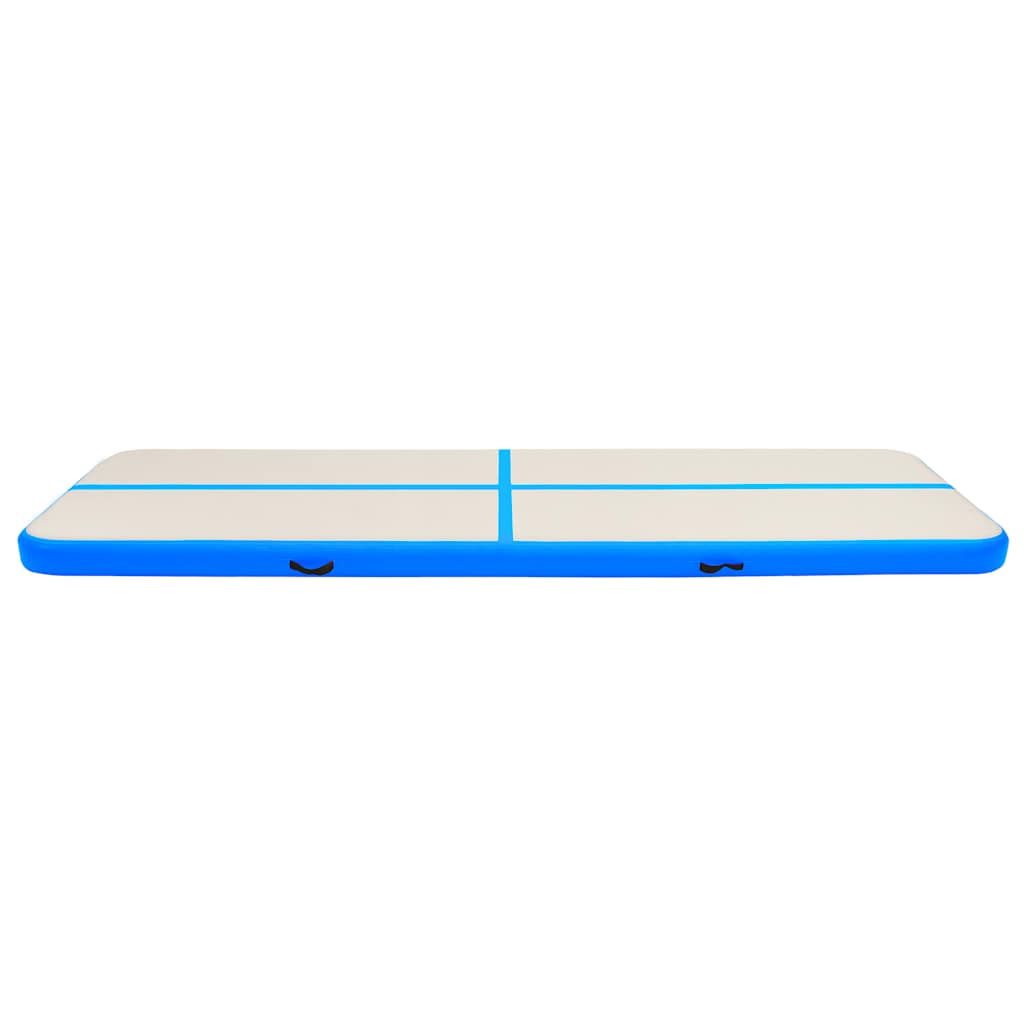 Vidaxl Gymnastics Matte mit Pumpenblasable 600x100x20 cm PVC Blau