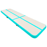 Vidaxl Gymnastics Mat med pump Uppblåsbar 600x100x20 cm PVC Green