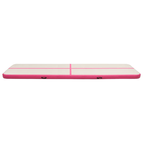 VidaXL Gymnastikmatte mit Pumpe aufblasbar 700x100x20 cm PVC rosa