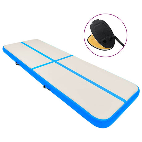 Vidaxl Gymnastics Matte mit Pumpenblasable 800x100x20 cm PVC Blau