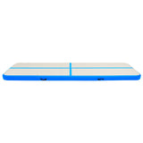 BIDAXL Gymnastics Mat med pump Uppblåsbar 800x100x20 cm PVC Blue