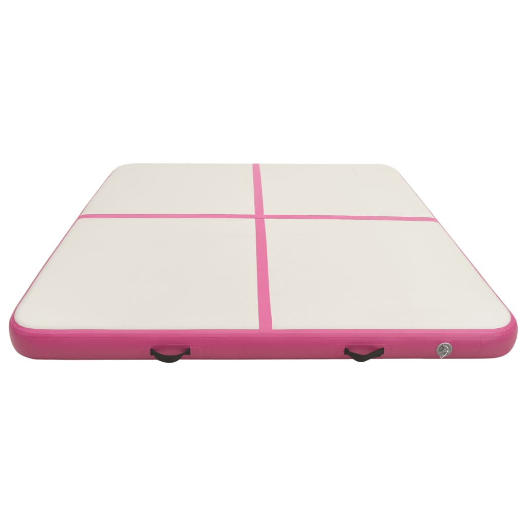 Vidaxl Gymnastics Matte mit Pumpen aufblasbar 200x200x10 cm PVC Pink