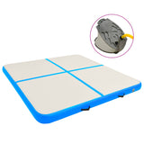 Vidaxl Gymnastics Mat med pump Uppblåsbar 200x200x10 cm PVC Blue