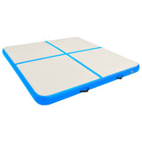 Vidaxl Gymnastics tappetini con pompa gonfiabile 200x200x10 cm PVC blu