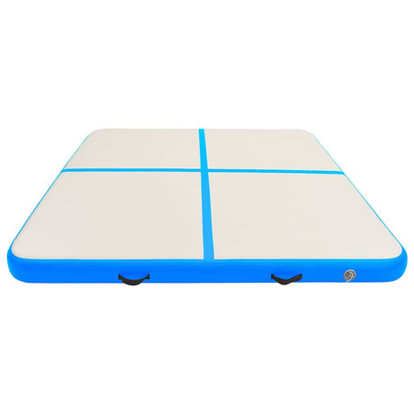 VidaXL Gymnastikmatte mit Pumpe aufblasbar 200x200x20 cm PVC Blau