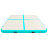 Mat de gymnastique Vidaxl avec pompe gonflable 200x200x20 cm en PVC vert