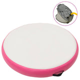 Vidaxl gymnastikkmatte med pumpe oppblåsbar 100x100x15 cm PVC rosa