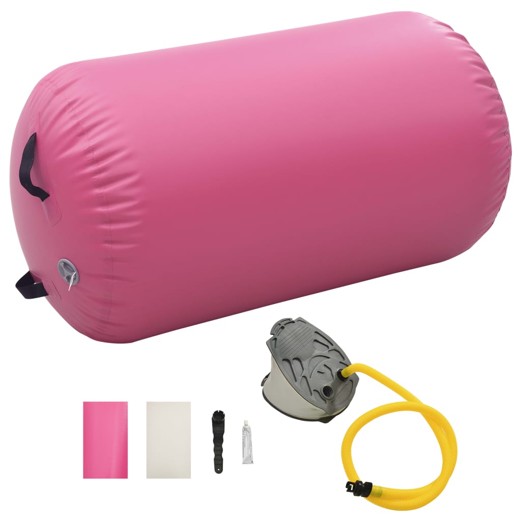 Vidaxl Gymnastics Rolle mit Pumpen aufblasbar 100x60 cm PVC Pink