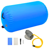 Vidaxl gymnastikrolle med pumpe oppustelig 100x60 cm pvc blå