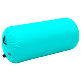 Vidaxl gymnastikkrolle med pumpe oppblåsbar 120x75 cm PVC grønn