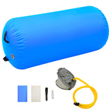 Vidaxl gymnastikkrolle med pumpe oppblåsbar 120x75 cm pvc blå