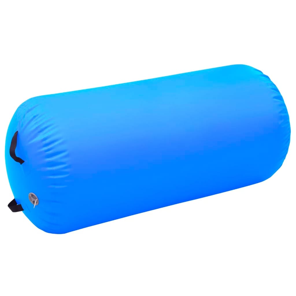 VIDAXL Gymnastics Rolle mit Pumpen aufblasbar 120 x 75 cm PVC Blau