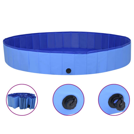 Vidaxl Dog Swimmingpool zusammenklappbar 200x30 cm PVC Blau