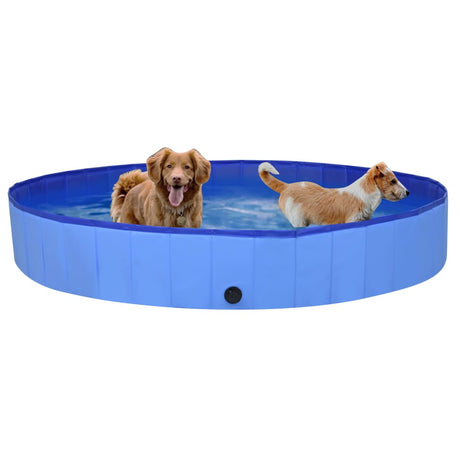 Vidaxl Dog Swimmingpool zusammenklappbar 200x30 cm PVC Blau