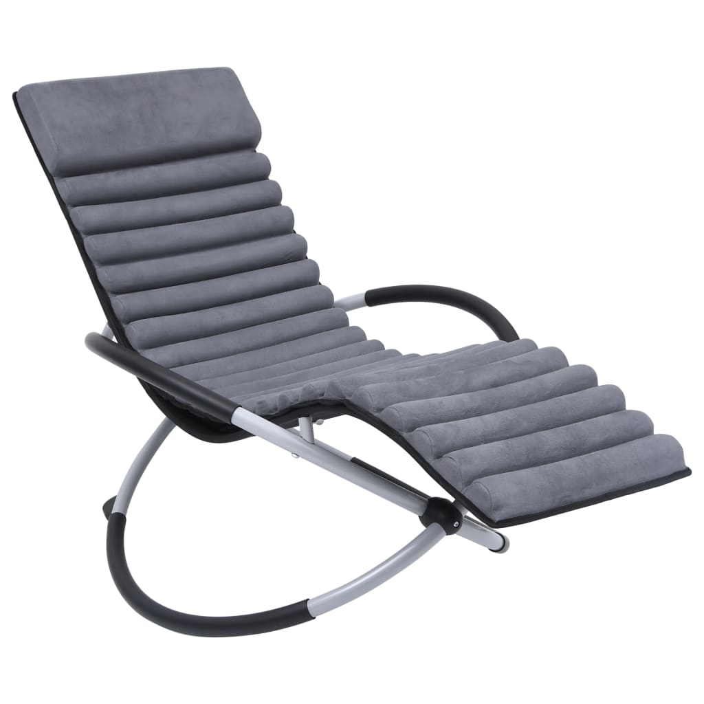 Vidaxl lounger cushion suede gray