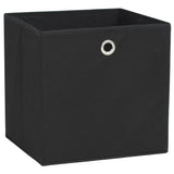 VIDAXL -Speicherboxen 4 PCs 28x28x28 cm Nicht -verwobenes Stoff schwarz
