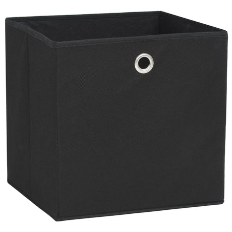 VIDAXL -Speicherboxen 4 PCs 28x28x28 cm Nicht -verwobenes Stoff schwarz