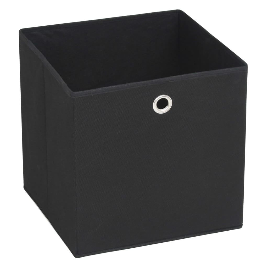 Vidaxl Storage Boxes 4 szt. 28x28x28 cm nietopven black