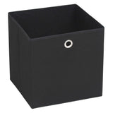 VIDAXL -Speicherboxen 4 PCs 28x28x28 cm Nicht -verwobenes Stoff schwarz