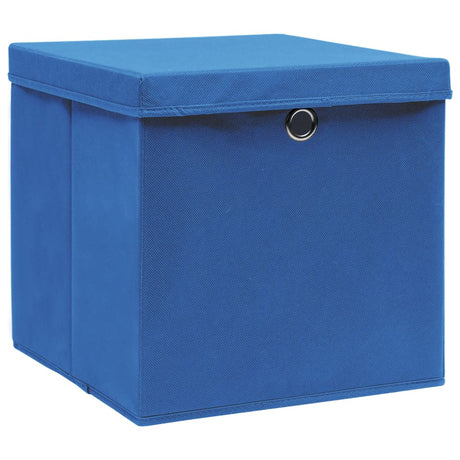 VIDAXL -Speicherboxen mit Deckel 4 PCs 28x28x28 cm blau