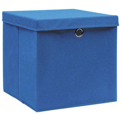 VIDAXL -Speicherboxen mit Deckel 4 PCs 28x28x28 cm blau