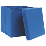 VIDAXL -Speicherboxen mit Deckel 4 PCs 28x28x28 cm blau