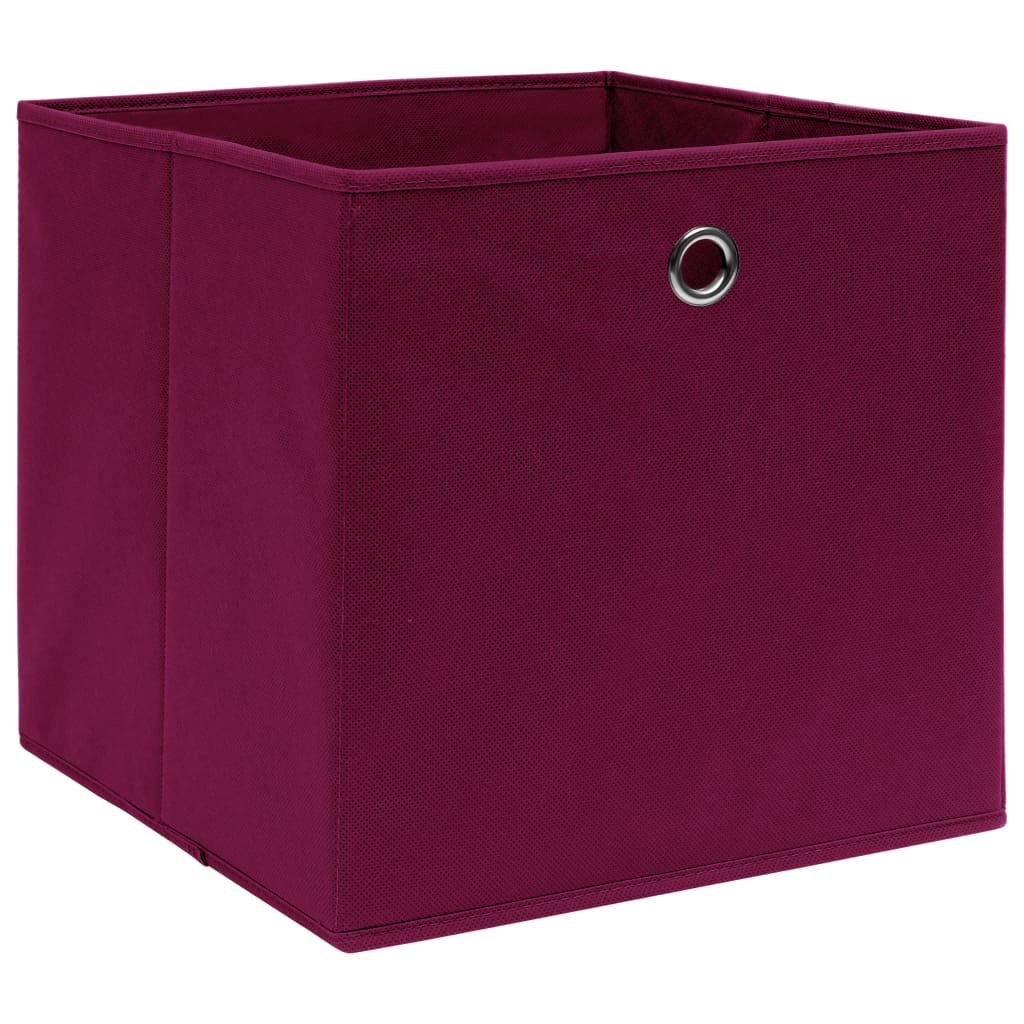 Vidaxl Storage Boxes 4 szt. 28x28x28 cm Nietopny tkanina ciemnoczerwony