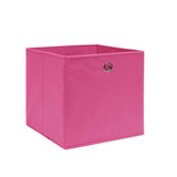 VIDAXL -Speicherboxen 4 PCs 28x28x28 cm Nicht -verwobenes Stoff rosa