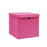 Vidaxx Aufbewahrungsboxen mit Deckel 10 Stück 28x28x28 cm rosa