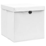 VIDAXL -Speicherboxen mit Deckel 4 PCs 28x28x28 cm weiß