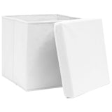 VIDAXL -Speicherboxen mit Deckel 4 PCs 28x28x28 cm weiß