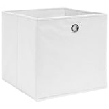 VIDAXL -Speicherboxen 10 PCs 28x28x28 cm Nicht -verwobenes Gewebe weiß