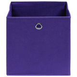 VIDAXL -Speicherboxen 4 PCs 28x28x28 cm Nicht -verwobenes Stoff lila lila