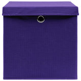 Boîtes de stockage Vidaxl avec couvercle 4 PCS 28x28x28 cm violet