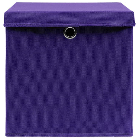 VIDAXL -Speicherboxen mit Deckel 4 PCs 28x28x28 cm lila