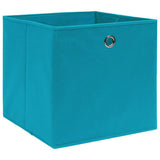 VIDAXL -Speicherboxen 4 PCs 28x28x28 cm Nicht -verwobenes Stoff Baby Blau