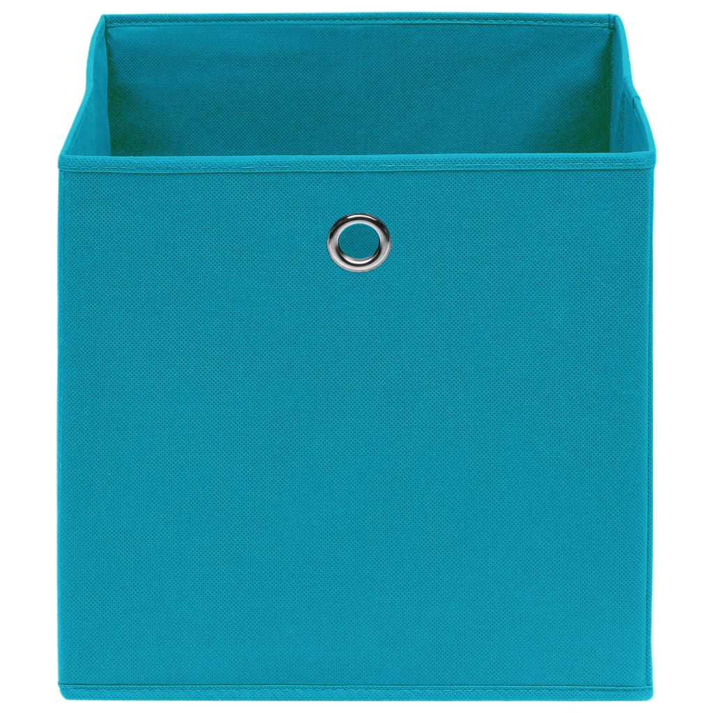 VIDAXL -Speicherboxen 4 PCs 28x28x28 cm Nicht -verwobenes Stoff Baby Blau