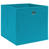 Vidaxl opbergboxen 10 st 28x28x28 cm nonwoven stof babyblauw