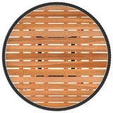 Vidaxl tuintafel ø70 cm poly rattan en massief acaciahout zwart